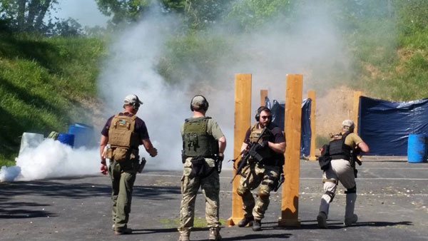 Smoke used by the military and law enforcement for training