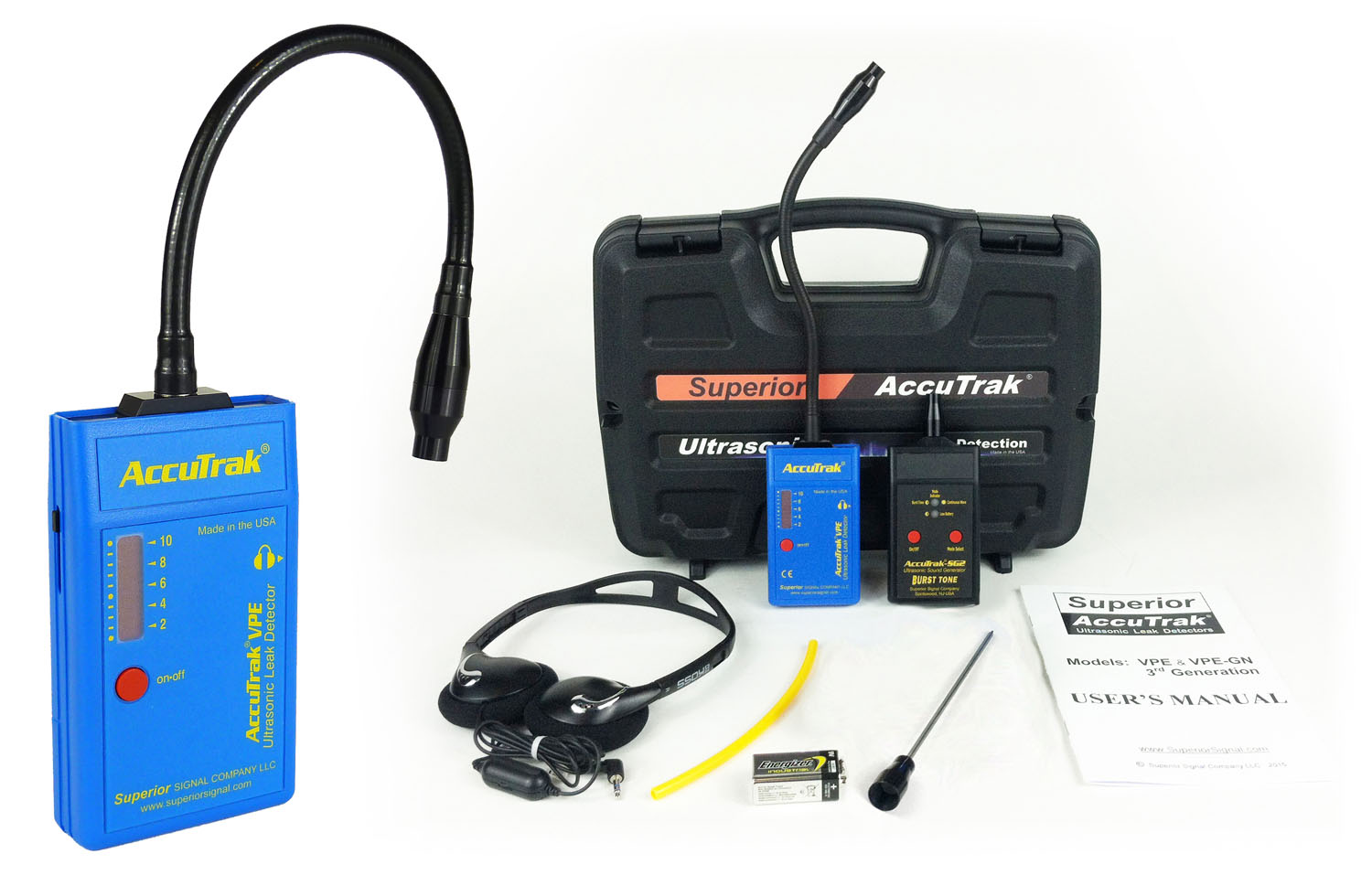 Accutrak VPE-GN Ultrasonic Leak Detector Plus Kit