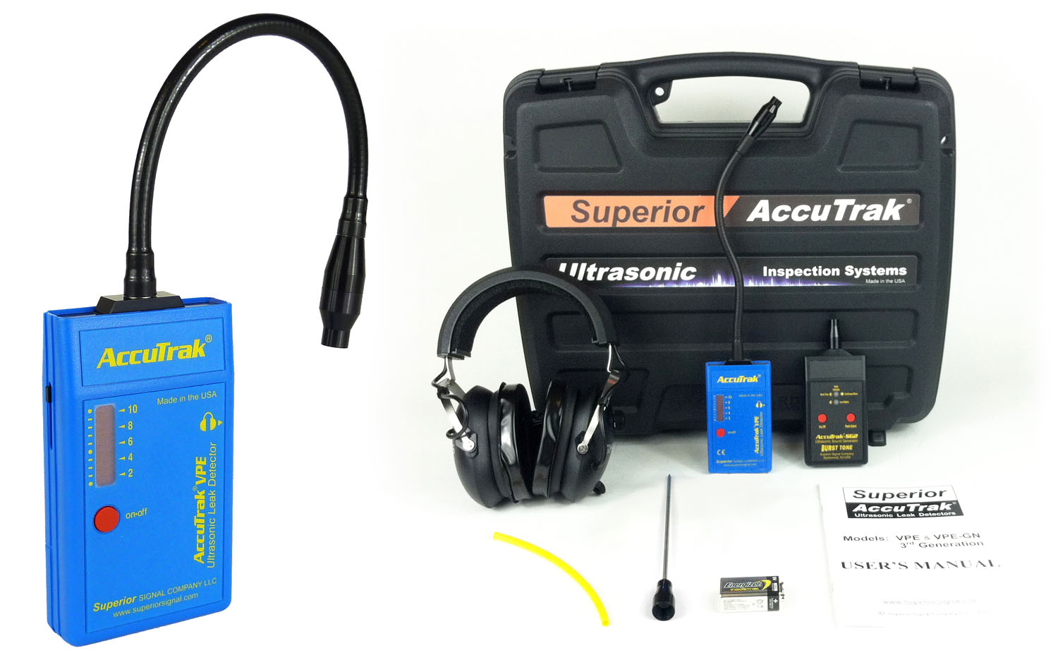 Accutrak VPE-GN Ultrasonic Leak Detector Pro-Plus Kit