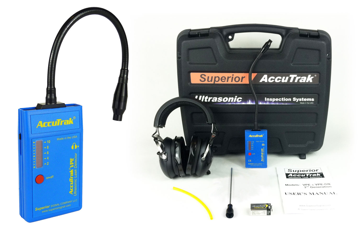 Accutrak VPE-GN Ultrasonic Leak Detector ProfessionalKit