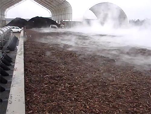 Testing a biofilter with smoke