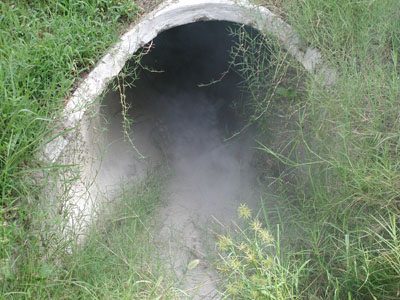 Abandoned sewer line contributing to inflow
