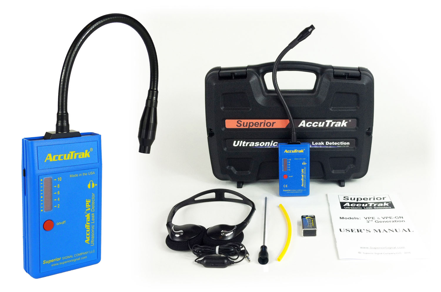 BELEY Ultrasonic Leak Detector with Transmitter Air Water Fluid Pressure Vaccum 